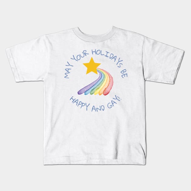 Gay Holidays Kids T-Shirt by Random Designs